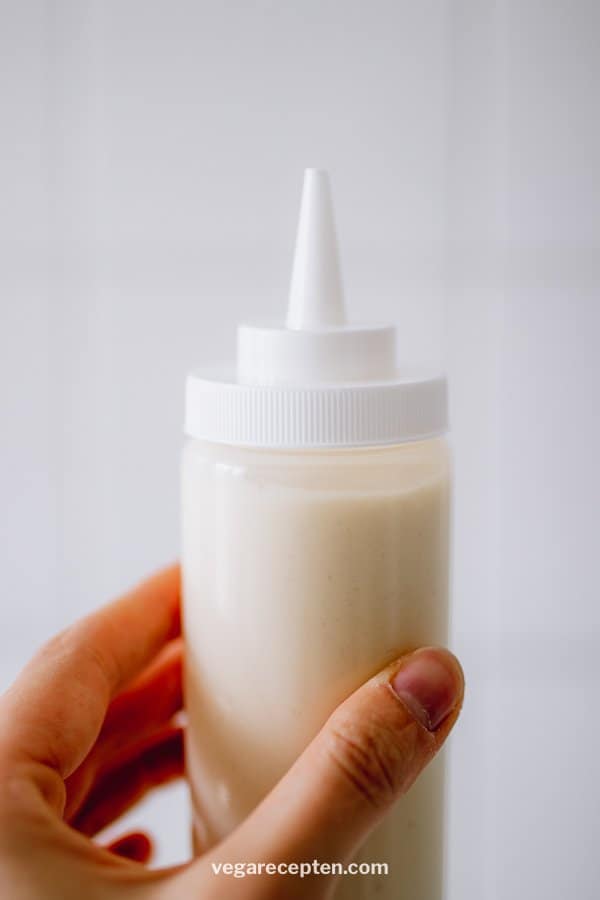 American Pancake batter in a squeeze bottle