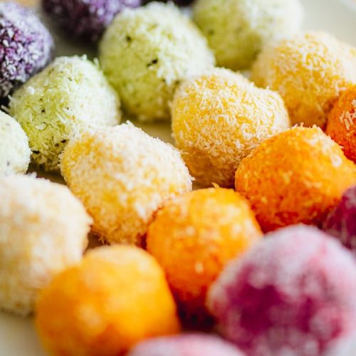 Healthy Coconut Truffles with Fruit