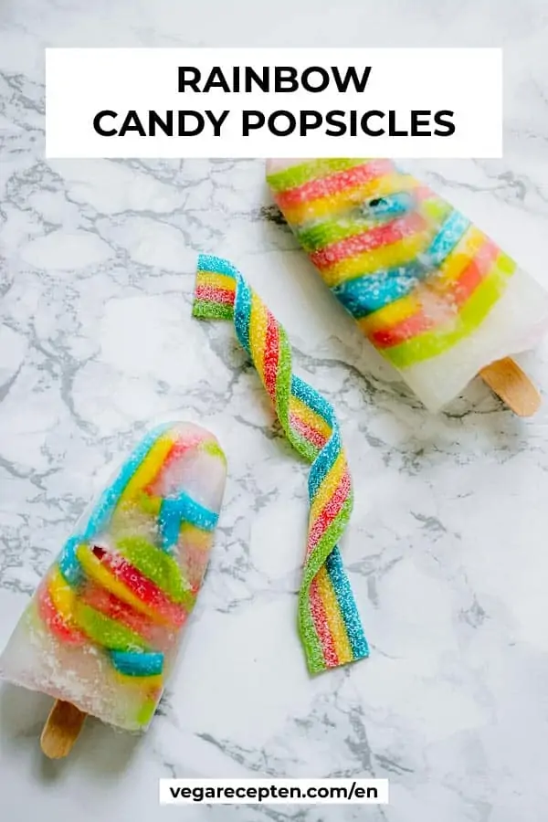 Rainbow candy popsicles