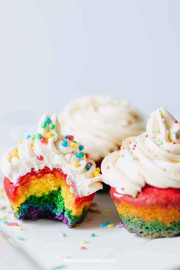 Regenboog cupcakes maken voor pride month