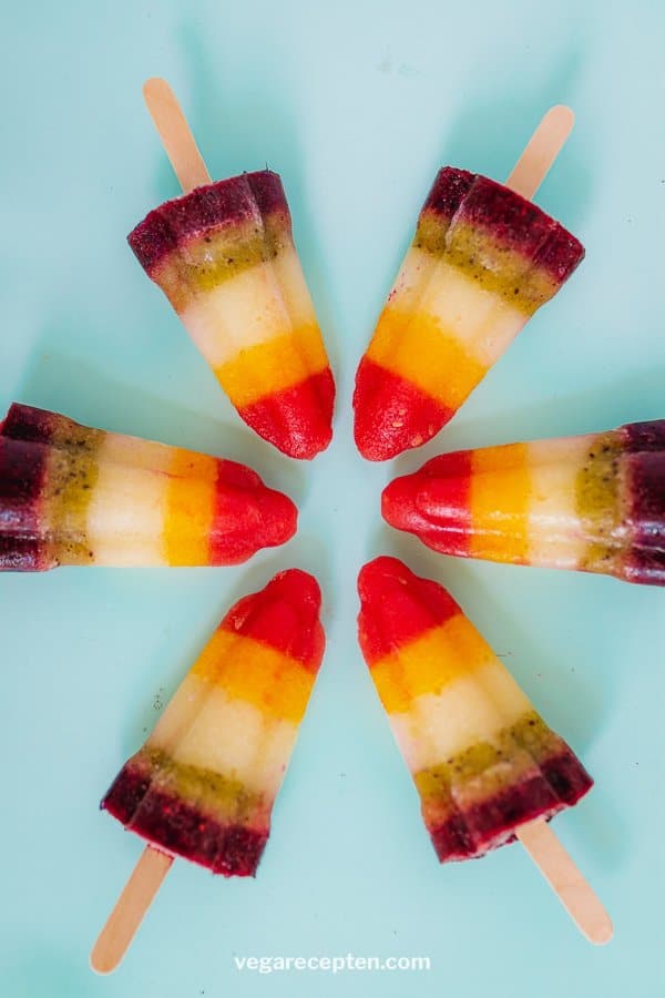 strand deksel ongeduldig Regenboog fruit ijsjes: de leukste gezonde ijsjes! - Vega Recepten