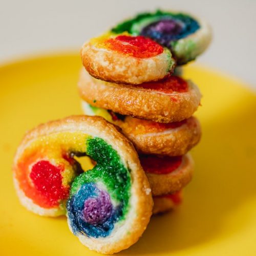 Regenboog koekjes bakken