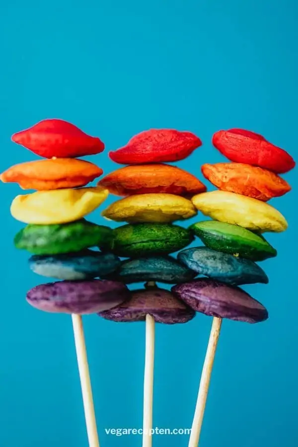 Rainbow treat mini pancake skewers