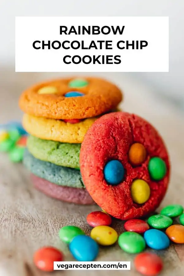 rainbow chocolate chip cookies