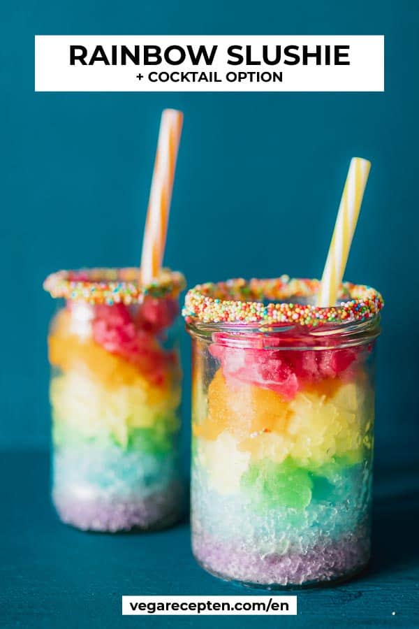 rainbow slushie cocktail