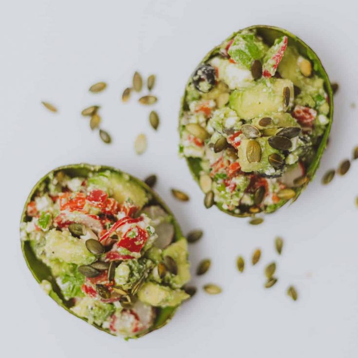 Gevulde avocado salade recept