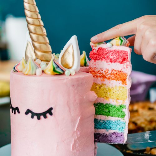 how to make vegan rainbow cake recipe
