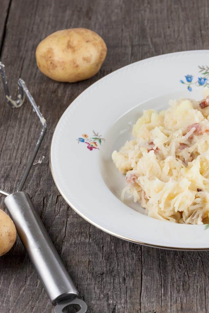 Zuurkoolstamppot sauerkraut mashed potatoes